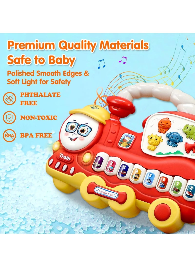 TOOLY 3-in-1 Musical Train Toy – Educational Sound & Music Toy with Animal, Traffic & Piano Modes (Size: 20.2 x 4.3 x 16.8 cm) - Image 3