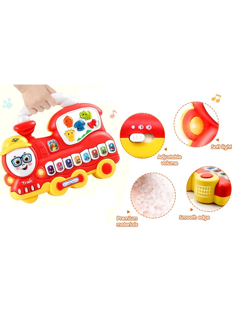 TOOLY 3-in-1 Musical Train Toy – Educational Sound & Music Toy with Animal, Traffic & Piano Modes (Size: 20.2 x 4.3 x 16.8 cm) - Image 4