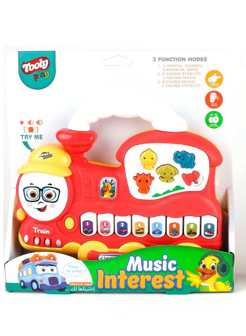 TOOLY 3-in-1 Musical Train Toy – Educational Sound & Music Toy with Animal, Traffic & Piano Modes (Size: 20.2 x 4.3 x 16.8 cm) - Image 5