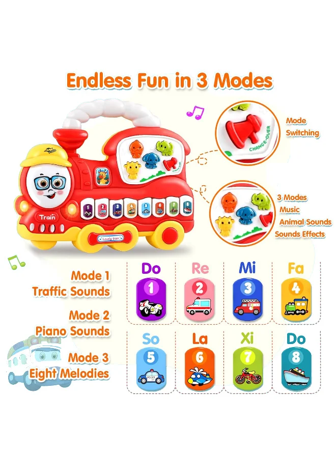 تولي تولي لعبة تعليمية بالصوت والموسيقى مع 3 أوضاع: أصوات– إشارات المرور – لوحة مفاتيح البيانو المقاس: ‎20.2 × 4.3 × 16.8 سم