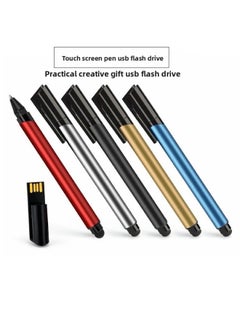 Generic Touch Screen U Disk Pen Multifunctional Three-in-One Pen USB Disk Exhibition Creative Gift Metal Signature Pen U Disk-Color:Gold-Capacity:1GB  - Image 2