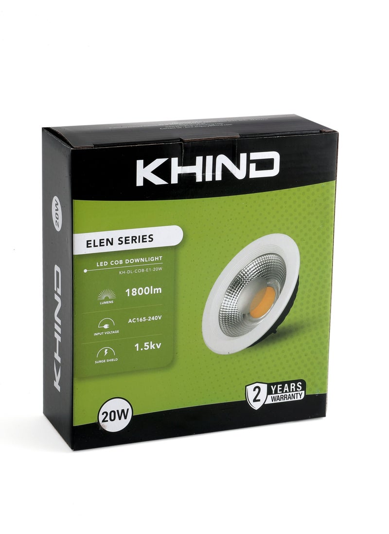 KHIND - 7W LED Ceiling Recessed Downlight Die cast Aluminium Body AC165 240V 560LM With high quality driver 3000K Warm White - Image 1