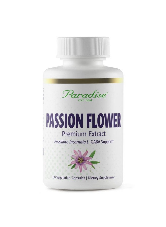 Paradise Herbs زهور العاطفة من بارادايس هيربز، مكمل للاسترخاء، قوي للغاية، نقي للغاية، نباتي، غير معدّل وراثيًا، خالي من الغلوتين، 60 كبسولة نباتية - Image 1