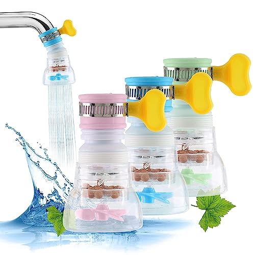 Barasti® Kitchen Tap Extension Flexible Anti Splash Water Saving Movable Sink Faucet Expandable Water Tap Filter Shower Head Rotatable Nozzle Adapter Tap Extender Kitchen Sink (4 Unit) - Image 1