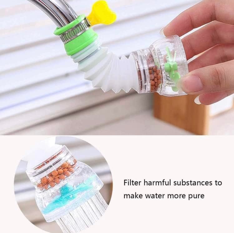 Barasti® Kitchen Tap Extension Flexible Anti Splash Water Saving Movable Sink Faucet Expandable Water Tap Filter Shower Head Rotatable Nozzle Adapter Tap Extender Kitchen Sink (4 Unit) - Image 3