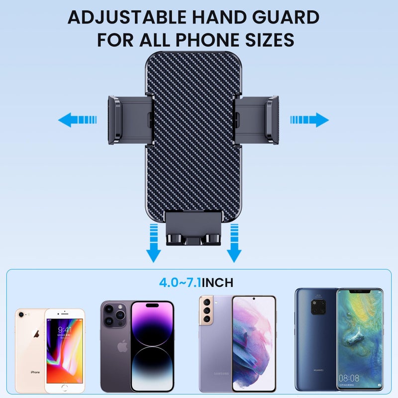 GUWEZ Phone Holders for Your Car [Military Grade Suction Ultra Strong Base] Cell Phone Car Holder 3 in 1 Dashboard/Windshield/Air Vent Hands-Free for iPhone Android - Image 5