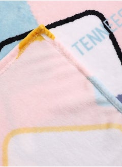 LUNA Home Fleece blanket 200*230cm very soft flannel blanket, teddy bear design, pink color.  - Image 2