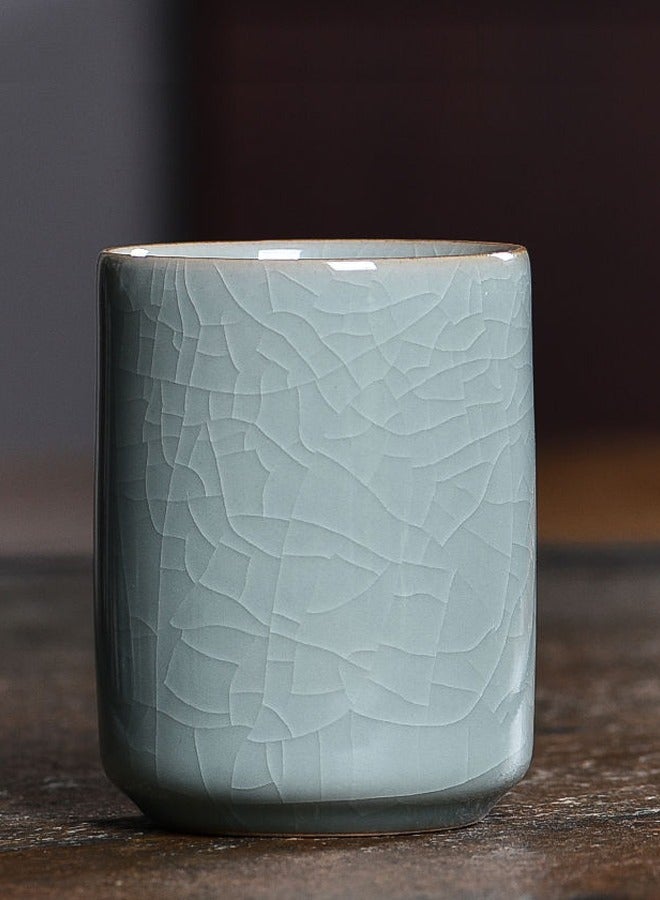 SUCITY Traditional Chinese Ru kiln Celadon Cups, Ice Crack Tea Cups, Coffee Cups, Coffee Mugs Ceramic Water Cups, The First Choice for Gifts  - Image 1