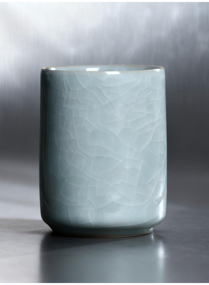 سوسيتي كوب المشروبات، فناجين القهوة، كأس السيراميك مع شقوق تشبه الثلج، أكواب القهوة فناجين الماء السيرامي، كؤوس سيلادون، الخيار الأول للهدايا - Image 1