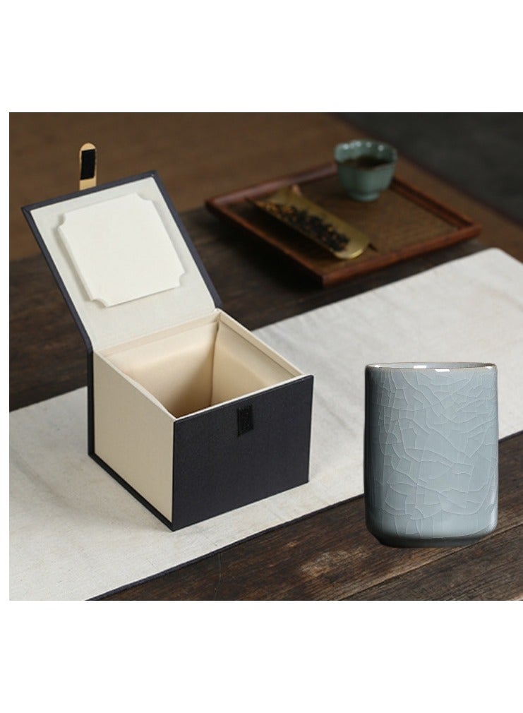 سوسيتي كوب المشروبات، فناجين القهوة، كأس السيراميك مع شقوق تشبه الثلج، أكواب القهوة فناجين الماء السيرامي، كؤوس سيلادون، الخيار الأول للهدايا - Image 3