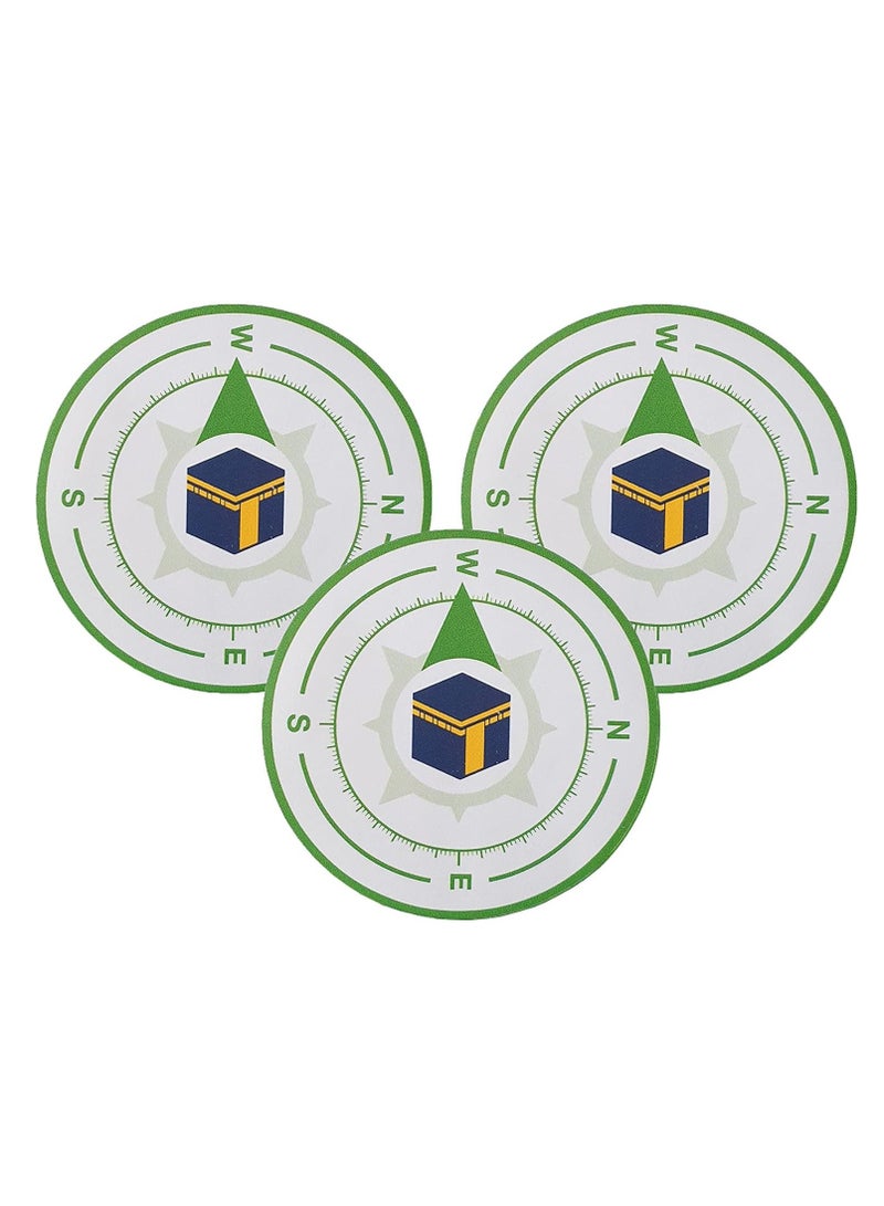 RYN Qibla Sigen for Praying 3pcs Bundle of Vinyl Sticker Signage to indicate Qibla Vinyl Decal Stickers for Muslim Kaaba - Image 1
