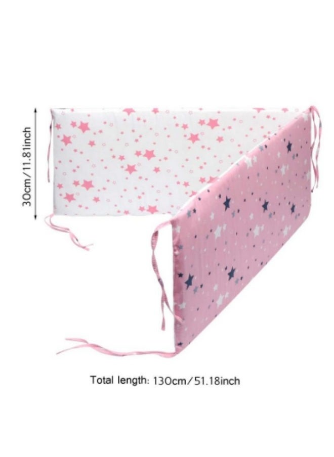 GGEROU - Baby Crib Bumper Infant Bed Soft Cotton Pad Cot Protector Newborn Room Nursery Bedding Decor 130*30cm - Image 1