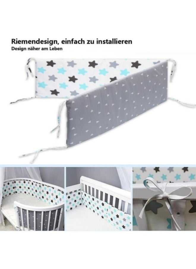 GGEROU - Baby Crib Bumper Infant Bed Soft Cotton Pad Cot Protector Newborn Room Nursery Bedding Decor 130*30cm - Image 1