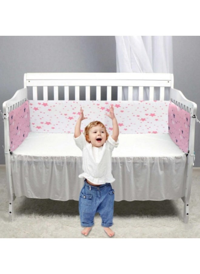 GGEROU - Baby Crib Bumper Infant Bed Soft Cotton Pad Cot Protector Newborn Room Nursery Bedding Decor 130*30cm - Image 1
