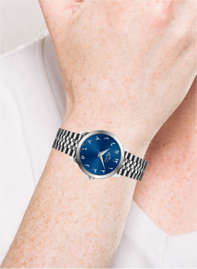 MARTINI Elegant Martini Men's Watch Stylish Blue Dial Stainless Steel Band Water Resistant Perfect for Casual and Formal Wear - Image 4