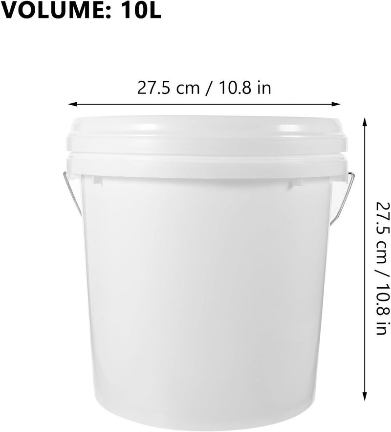 All choice modern design KICHOUSE 2.2 Gallon White Hdpe Paint Bucket with Lid 10l Multi-Functional Round Paint Storage Container with Spout and White Metal Handle Suitable and Chemical Use Trusted all-purpose quality Multiple local stock source Multi-use detailed build Easy assemble Integrated practical design Cost effective upgraded craftsmanship Stable local goods source Rack sorted local inventory Size-sorted warehouse storage Easy clean surface Hot & cold climate compatible Various fittings Modern practical shape All preference matching build Classic design alternatives All-scene tailored quality Flexible trendy construction Global trendy simple build Classified organized storage General purpose premium build Simple multifunctional build Diverse operating method fit Simple upgraded construction Multi-budget available picks - Image 2