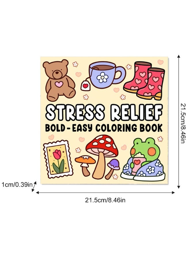 لياكم Relaxation Coloring Book, A Stress-Relief Coloring Book for Adults & Teens - Relaxation in Comfortable Spaces with Adorable Goods for Adults & Teens,Cute Colouring Book with Easy and Simple Designs - Image 5