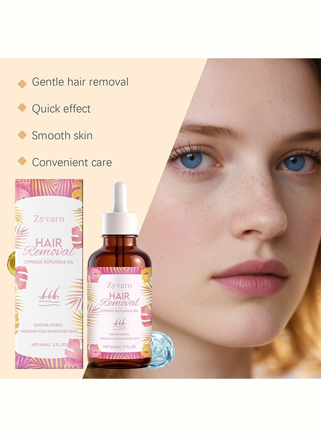 Zyvarn Hair removal after treatment care oil - Gentle facial hair removal for removing lip hair, convenient, moisturizing, softening, comfortable, 60ml - Image 2