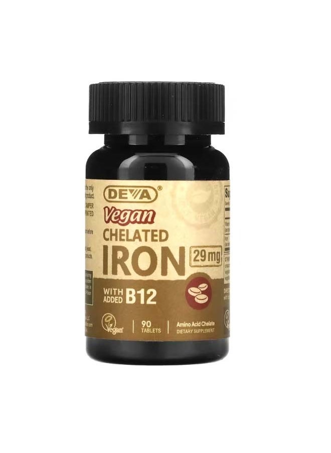 Deva Vegan Chelated Iron 29 mg 90 Tablets  - Image 1