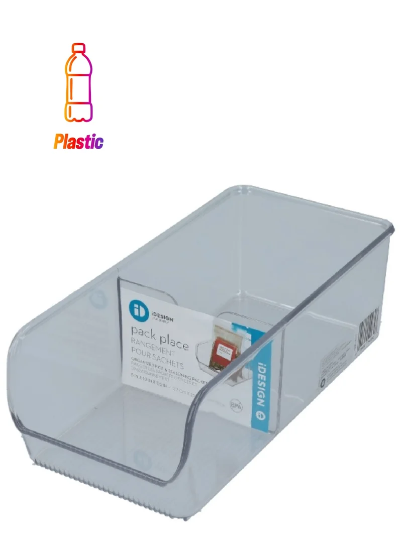 InterDesign Pack Place Spice and Seasoning Packet Organizer Clear 8.9 x 25.9 x 12.7 cm 54930