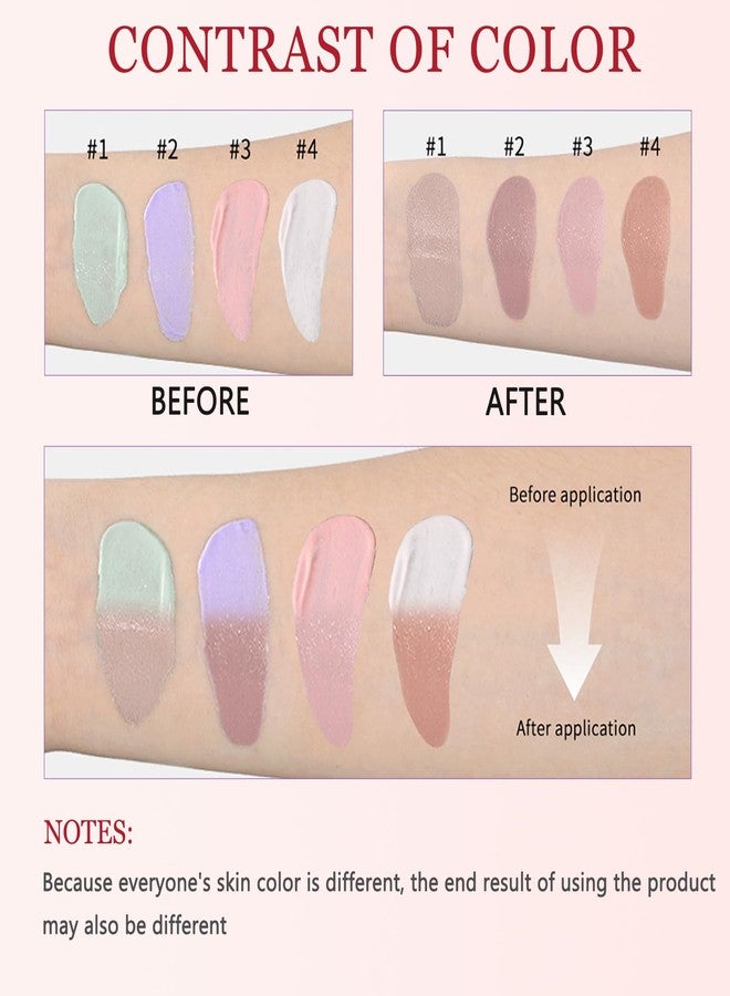 Aaiffey Pink Color Changing Foundation, Skin Tone Color Correcting CC Cream Face Concealer Primer Colors Change Face Makeup Foundation Flawless,Lightweight,Non-Greasy,Hydrating (Pink) - Image 3
