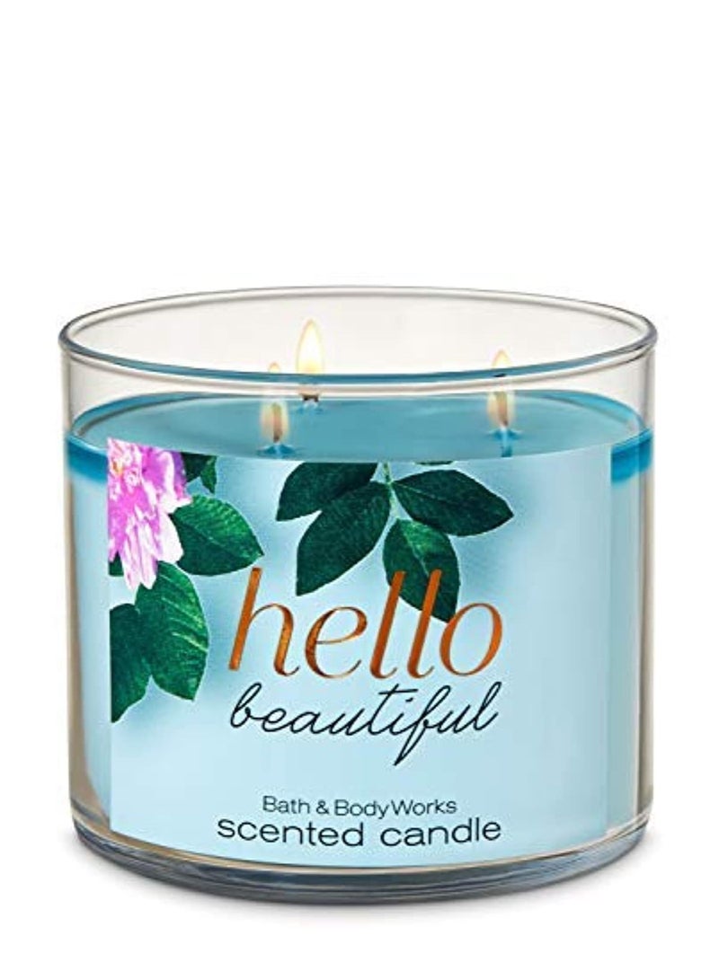 Bath & Body Works Hello Beautiful 3-Wick Candle 411g