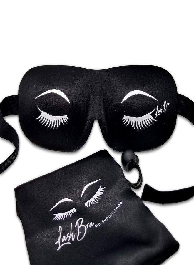 MBsupply Sleep Eye Mask 3D Contoured Blackout Soft Eye Cover Blindfold with Adjustable Strap. Light Blocking Mask with Deep Contour Protects Eyelashes and Extensions While Sleeping - 1 Black - Image 1