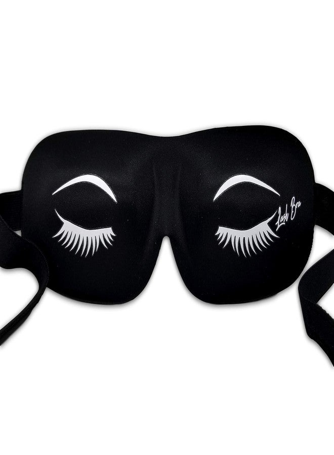MBsupply Sleep Eye Mask 3D Contoured Blackout Soft Eye Cover Blindfold with Adjustable Strap. Light Blocking Mask with Deep Contour Protects Eyelashes and Extensions While Sleeping - 1 Black - Image 4