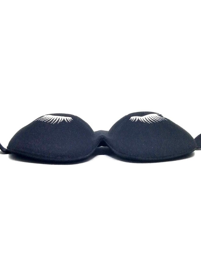 MBsupply Sleep Eye Mask 3D Contoured Blackout Soft Eye Cover Blindfold with Adjustable Strap. Light Blocking Mask with Deep Contour Protects Eyelashes and Extensions While Sleeping - 1 Black - Image 3