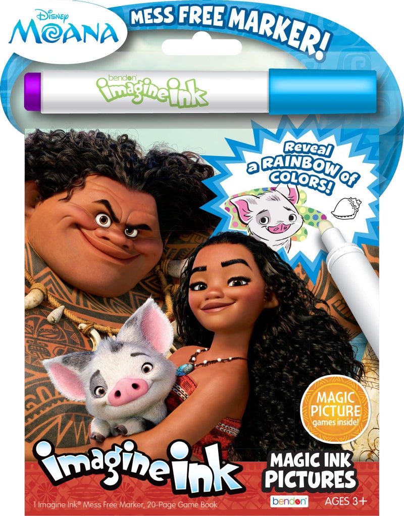 Bendon Moana Imagine Ink | Moana Coloring Book with Mess Free Marker | Moana Activity Book (Moana 1) - Image 1