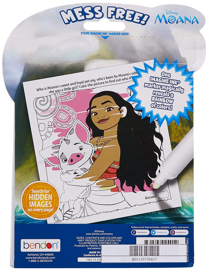 Bendon Moana Imagine Ink | Moana Coloring Book with Mess Free Marker | Moana Activity Book (Moana 1) - Image 2