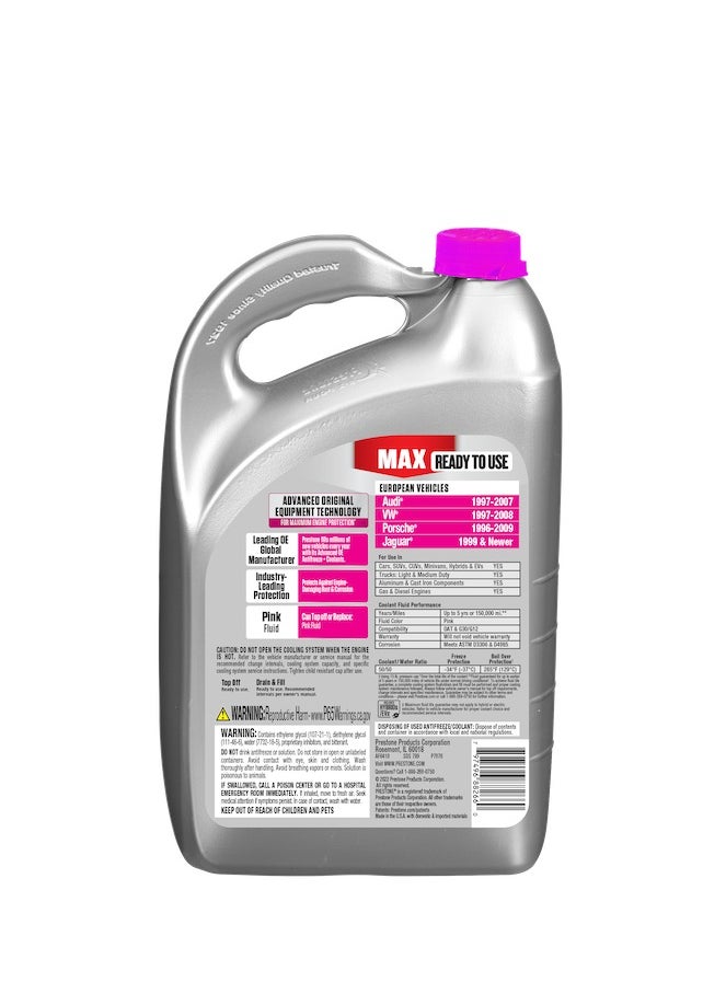 Prestone - Prestone® MAX European Vehicles (Pink) Antifreeze + Coolant - Image 1