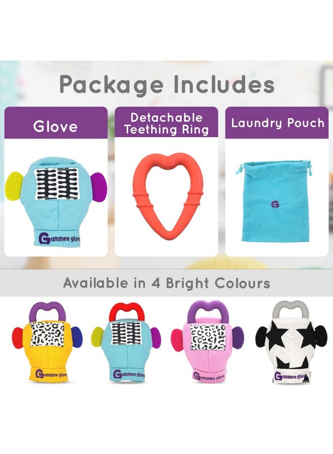 Gummee Glove Baby Teething Mitten with Detachable Teething Toy - Baby Teething Glove 3-9 Months - 100% Cotton Premium Teething Glove - Teething Mitten for Babies with Silicone Heart Teething Ring - Image 5