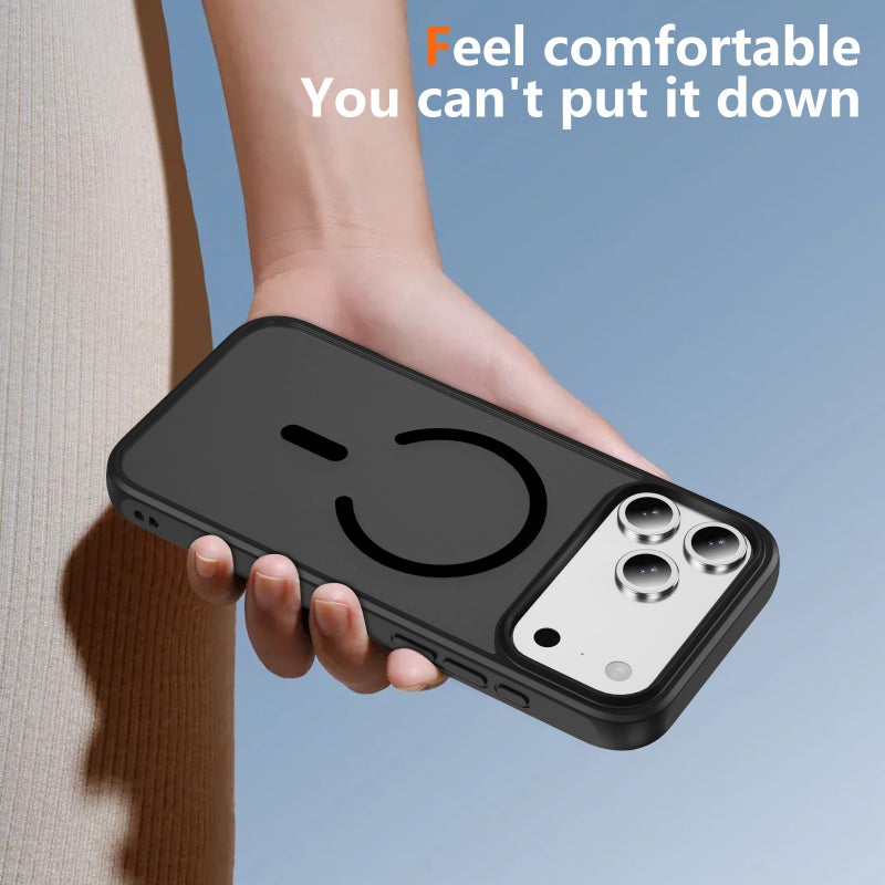MonaPlay iPhone 17 promax Case MagSafe, Slim Shockproof Protective Case, Anti-Fingerprint Frosted Back, Soft TPU Bumper with Raised Camera & Screen Bezels, Wireless Charging Compatible - Image 2