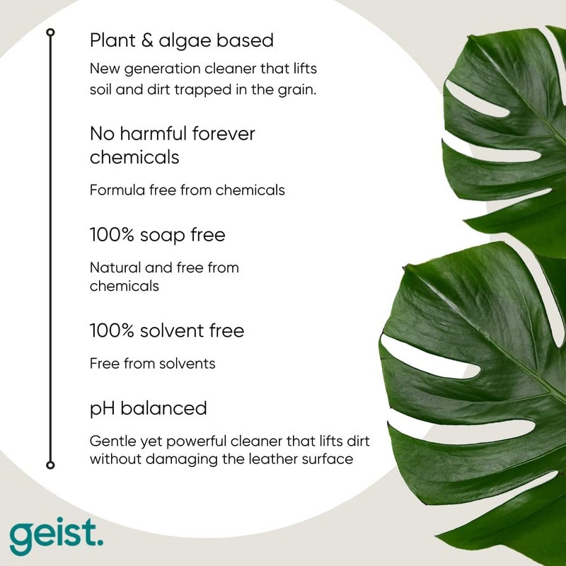 Geist. Rapid Cleaner for Leather & Vinyl - 500ml Cleaner with Brush and Cloth - Image 2