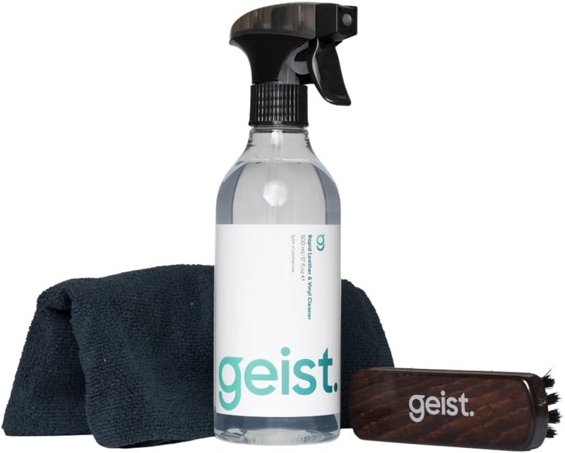 Geist. Rapid Cleaner for Leather & Vinyl - 500ml Cleaner with Brush and Cloth - Image 1