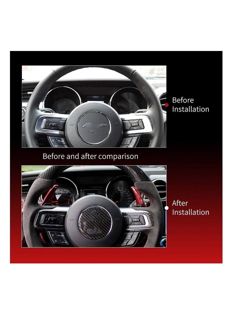 Generic Original Carbon Fiber Steering Wheel Paddle Shifter Fit For Ford Mustang 2015 2016 2017 2018  - Image 4