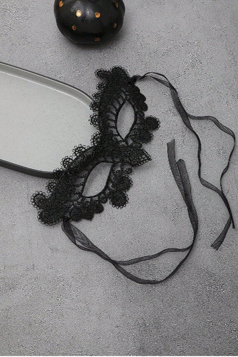 قناع دانتيل | قناع تنكري | قناع للنساء | قناع حفلات | قناع هالوين | إكسسوارات تنكرية | قناع مهرجان | قناع وجه نصف | قناع فخم | قناع دانتيل مطرز | إكسسوارات حفلات - Image 1