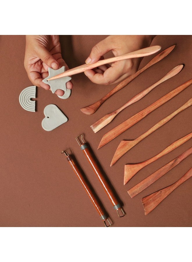 ArtRight Artists' Clay Modelling Tools (Set Of 10); Craft Modelling & Sculpting Tools For Pottery, Sculptures, Polymer, Paper & Mache - 10 Pcs, Multicolor - Image 2
