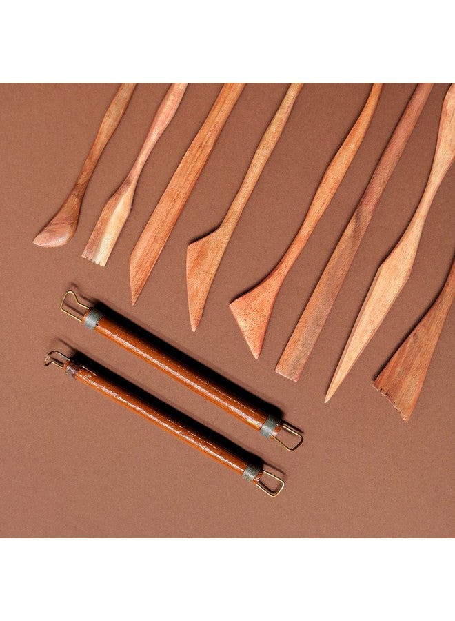 ArtRight Artists' Clay Modelling Tools (Set Of 10); Craft Modelling & Sculpting Tools For Pottery, Sculptures, Polymer, Paper & Mache - 10 Pcs, Multicolor - Image 4