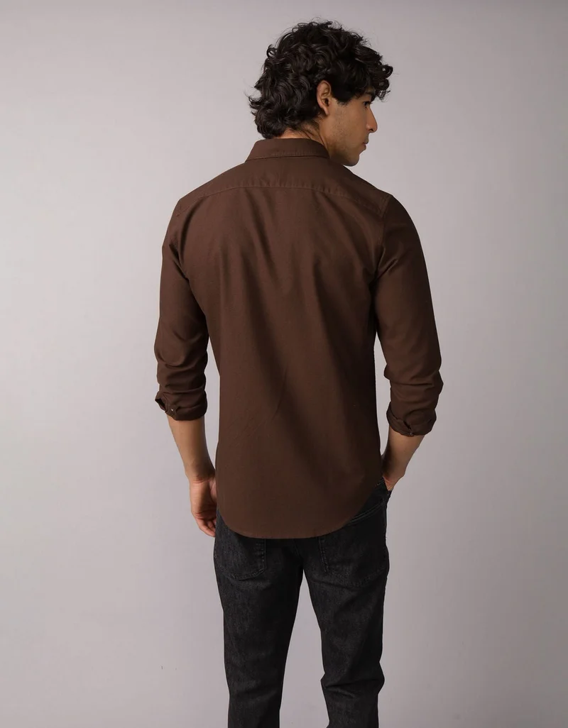 امريكان ايجل قميص أوكسفورد بأزرار وقصّة سلِم بأكمام قصيرة