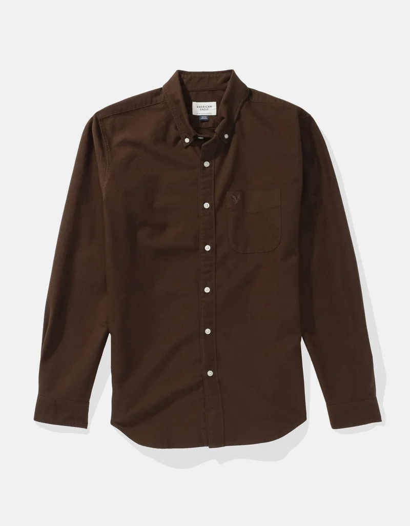 امريكان ايجل قميص أوكسفورد بأزرار وقصّة سلِم بأكمام قصيرة