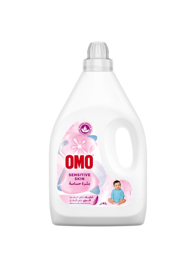 Omo Liquid Laundry Detergent, For Sensitive Skin, Gentle On Skin, Tough On Stains, 4 L - Image 1