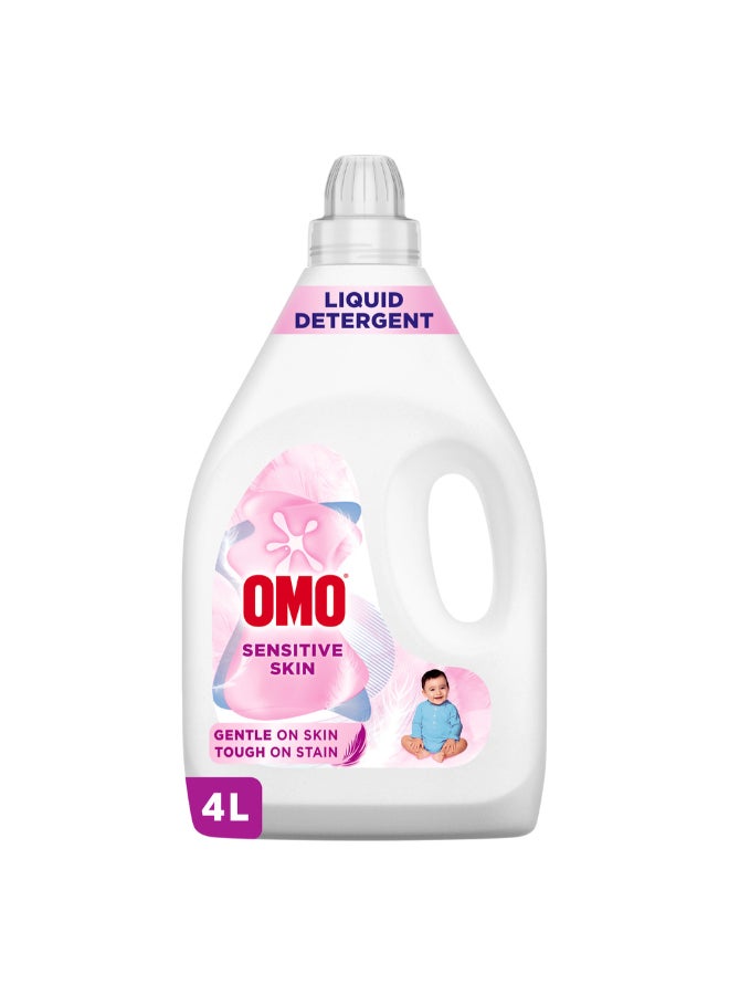 Omo Liquid Laundry Detergent, For Sensitive Skin, Gentle On Skin, Tough On Stains, 4 L - Image 3