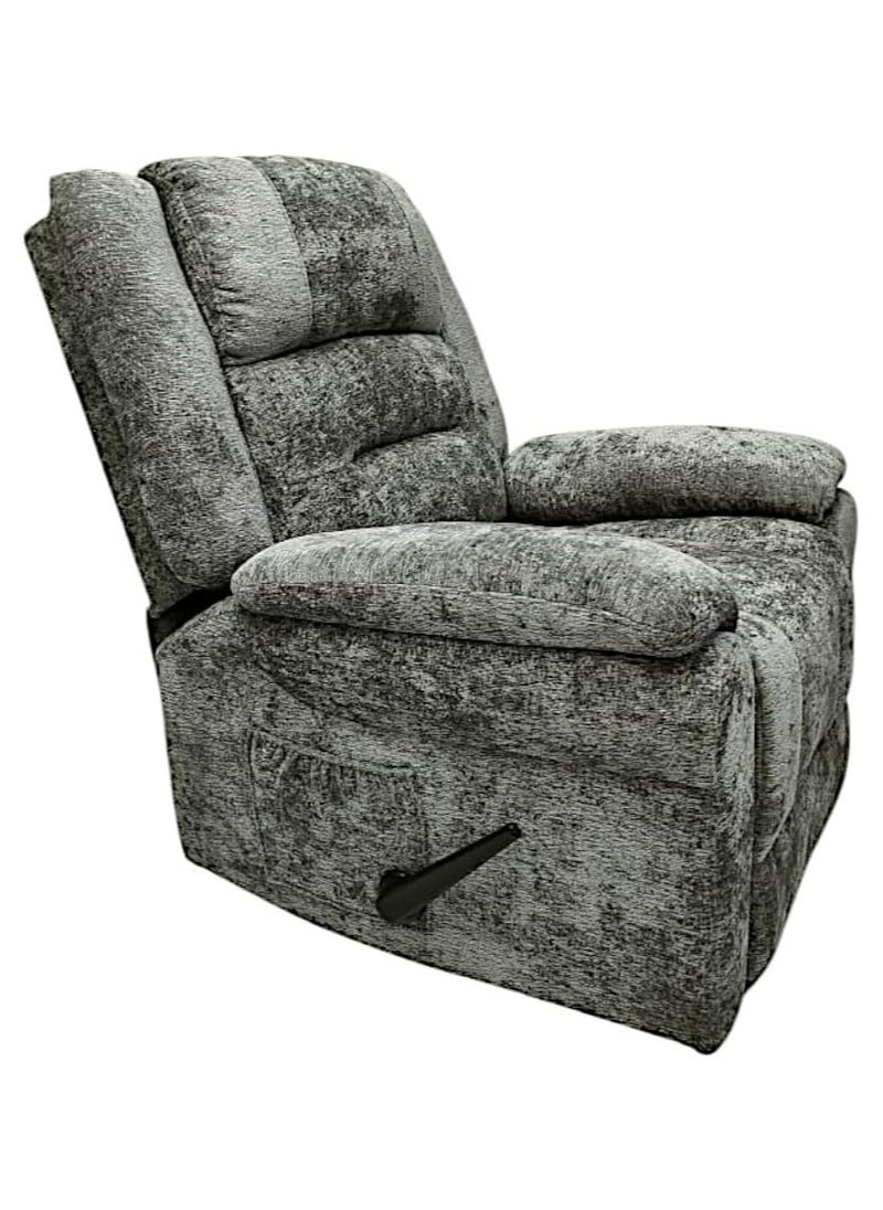KARNAK Minsk 1 Seater 360° Moving Recliner Modern Design One Seat Relaxing Chair Living Room Furniture - GREY  - Image 2