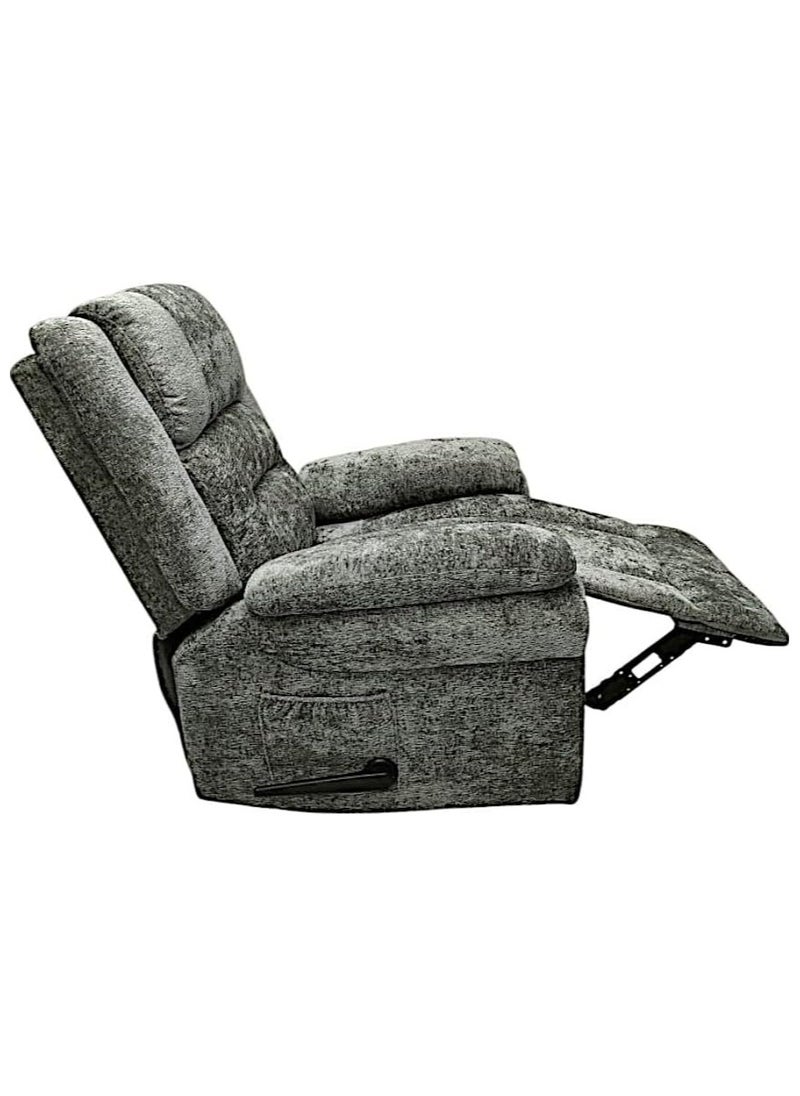 KARNAK Minsk 1 Seater 360° Moving Recliner Modern Design One Seat Relaxing Chair Living Room Furniture - GREY  - Image 4