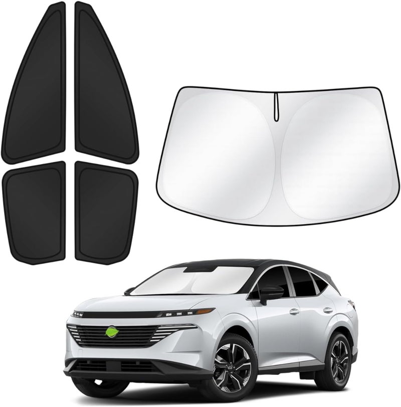 Canvcle Sunshades for 2025 2026 Nissan Murano Accessories Windshield Sun Shade Side Rear Window Shade Cover Sun Visor Shield Privacy Protection for Camping Keep Vehicle Cool Black 5PCS - Image 1