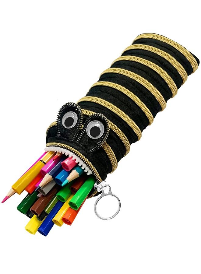 EHOME The Caterpillar Plush Pen Pouch Large Capacity Zipper Stationery Bag Creative Students Start School Stationery - Image 1