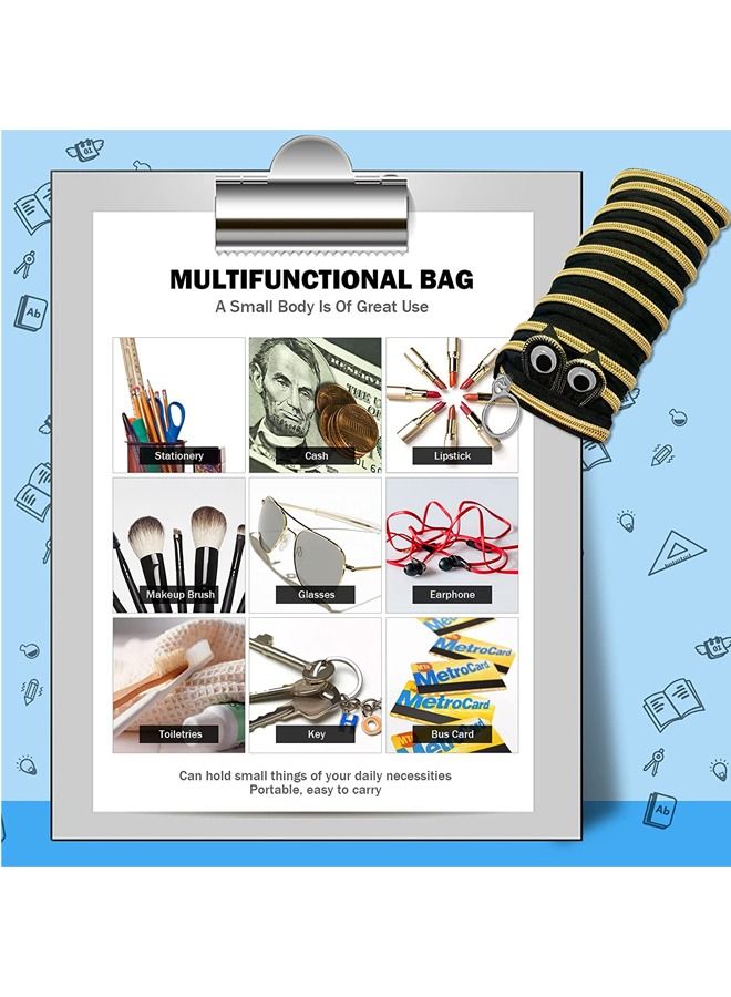 EHOME The Caterpillar Plush Pen Pouch Large Capacity Zipper Stationery Bag Creative Students Start School Stationery - Image 4