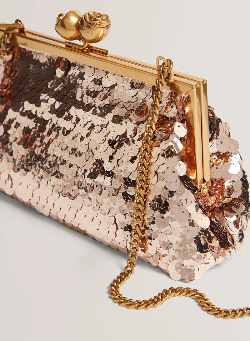 تيد بيكر Sequinz Rose Detail Clutch